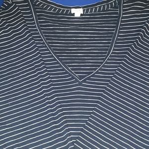 J Crew Blue Stripes /Long Sleeves Shirt